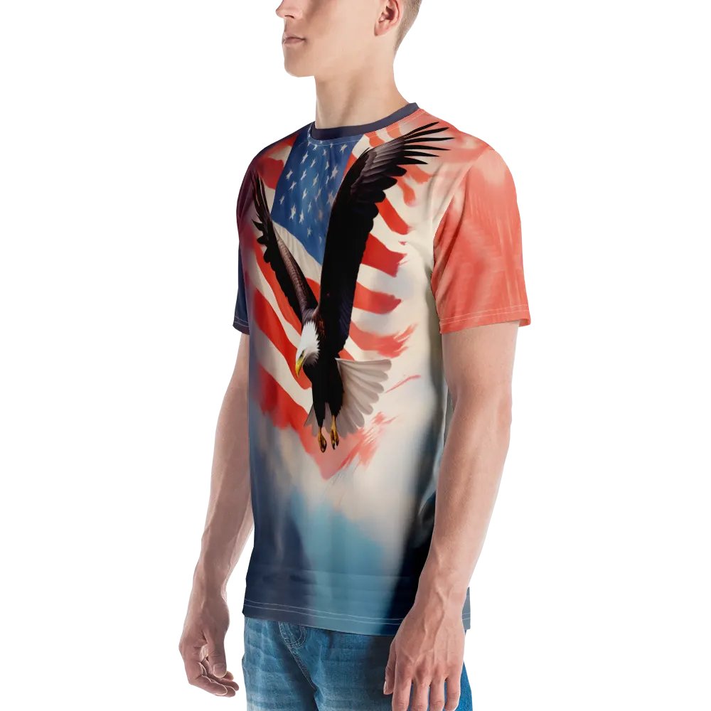 Flying Bald Eagel/All-Over Print Crew Neck T-Shirt by Sublicolor product image (4)