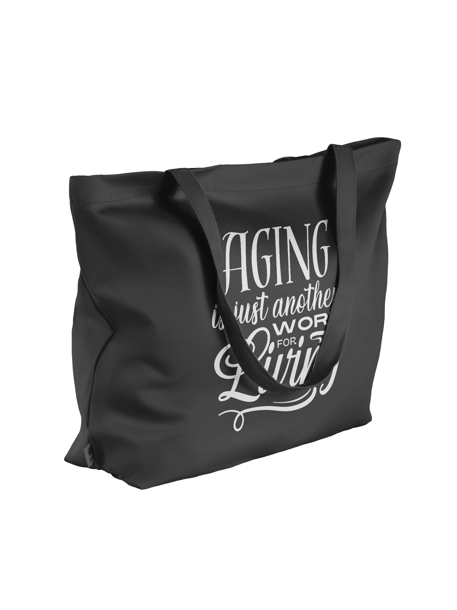 Eco-Friendly Organic Cotton Tote by Econscious - "Aging is Just Another Word for Living" (Choice in Aging Logo Variant) product image (4)