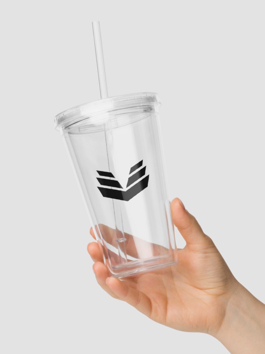 Double Wall Clear Plastic Tumbler - Black product image (5)