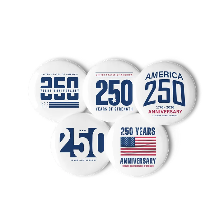 250 Years Anniversary Pin Button Set product image (3)
