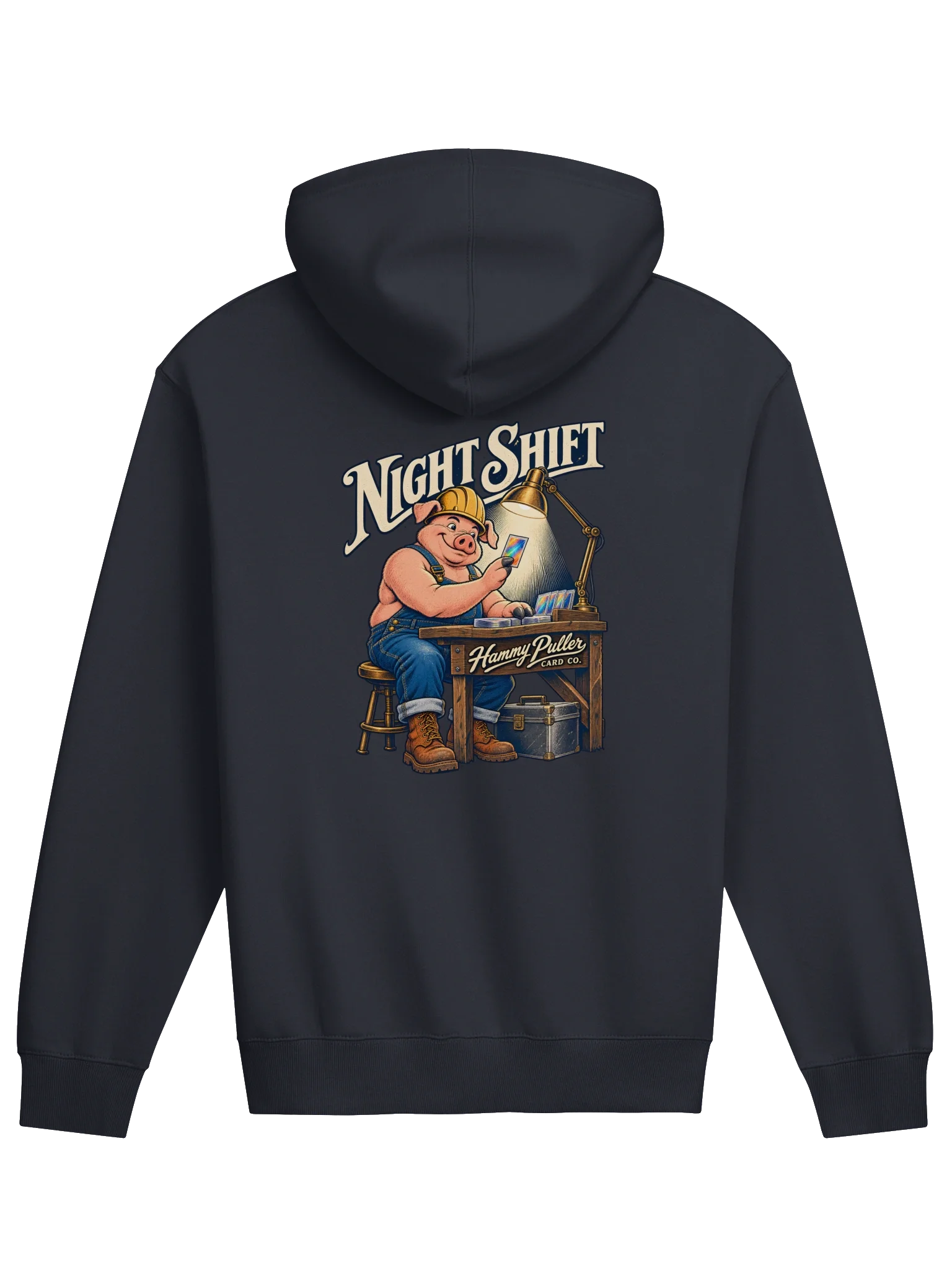 Hammy Night Shift Heavyweight Hoodie — Navy Blazer