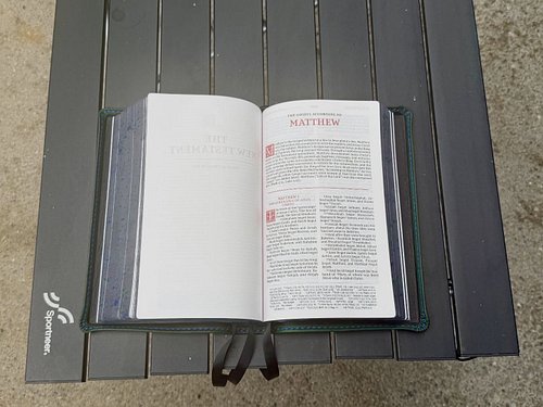 Proper review still to come but here are the two beautiful bibles @hopefamilybindery made for me #premiumbible #biblerebind #...