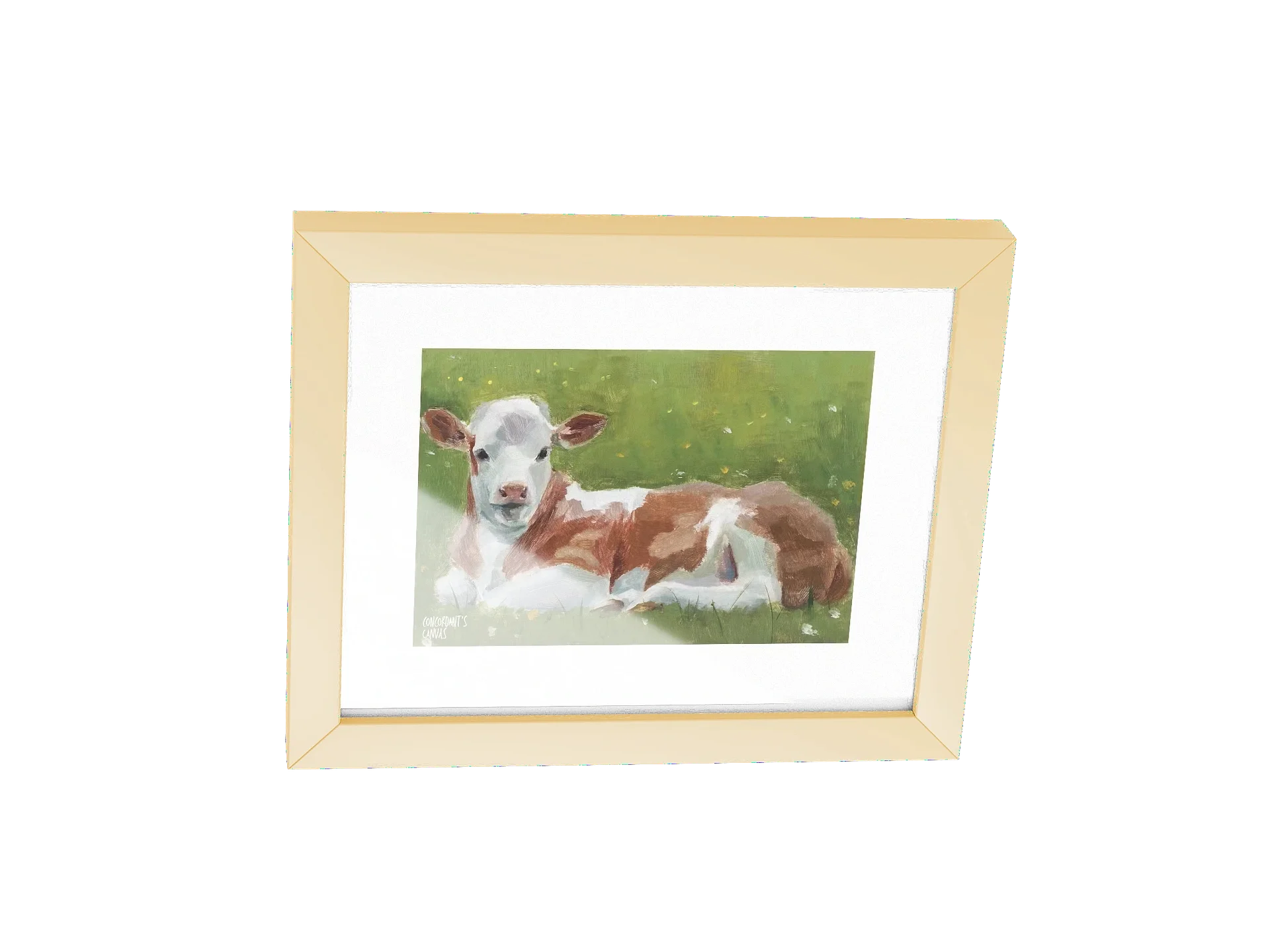 Framed Lavender the Calf - Painted Live 12/08/2025 product image (2)