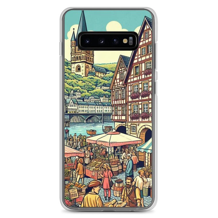 European Market Scene Clear Samsung® Case | Koblenz city product image (2)