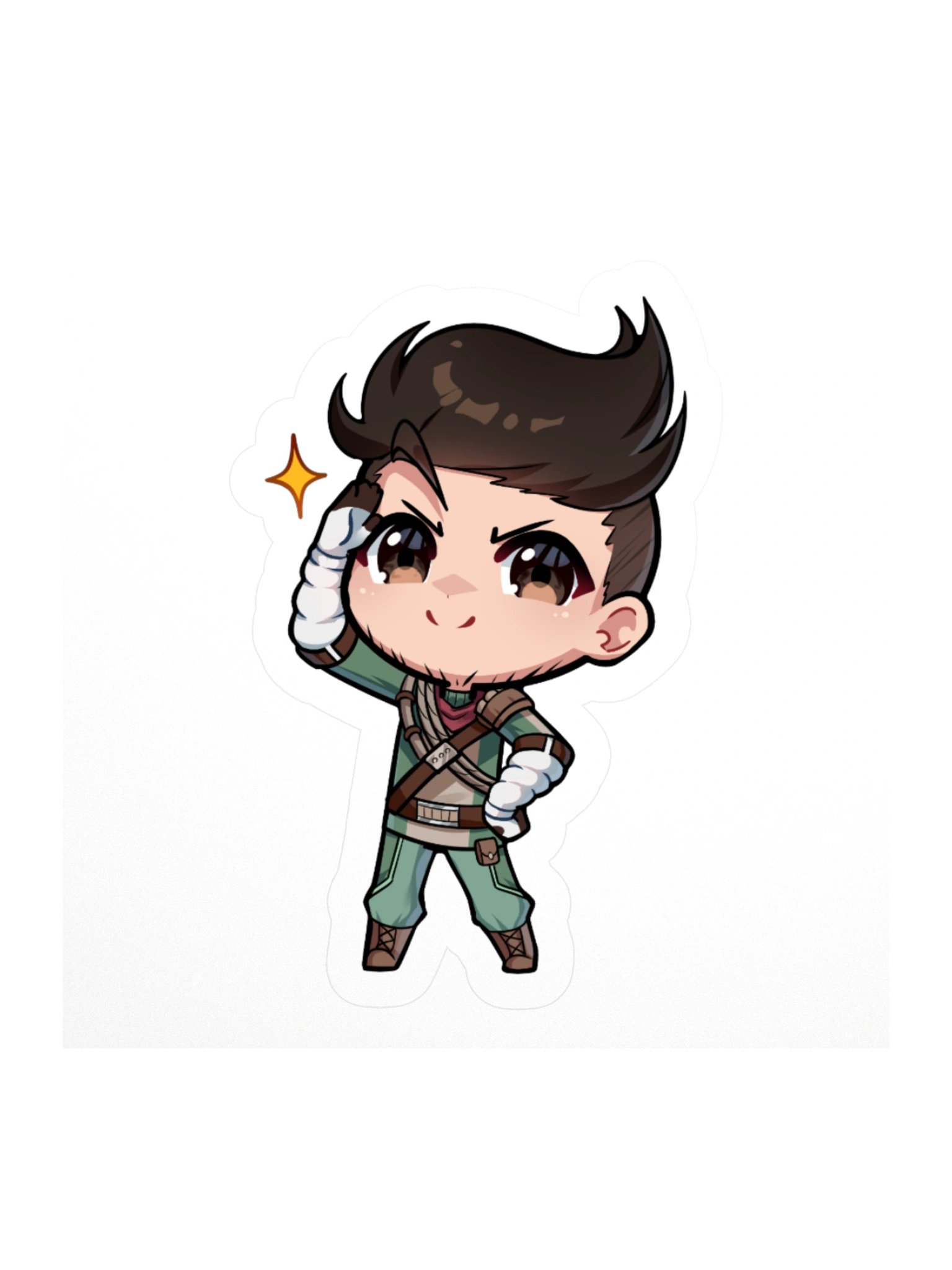 Hunter Salute Chibi Sticker product image (1)