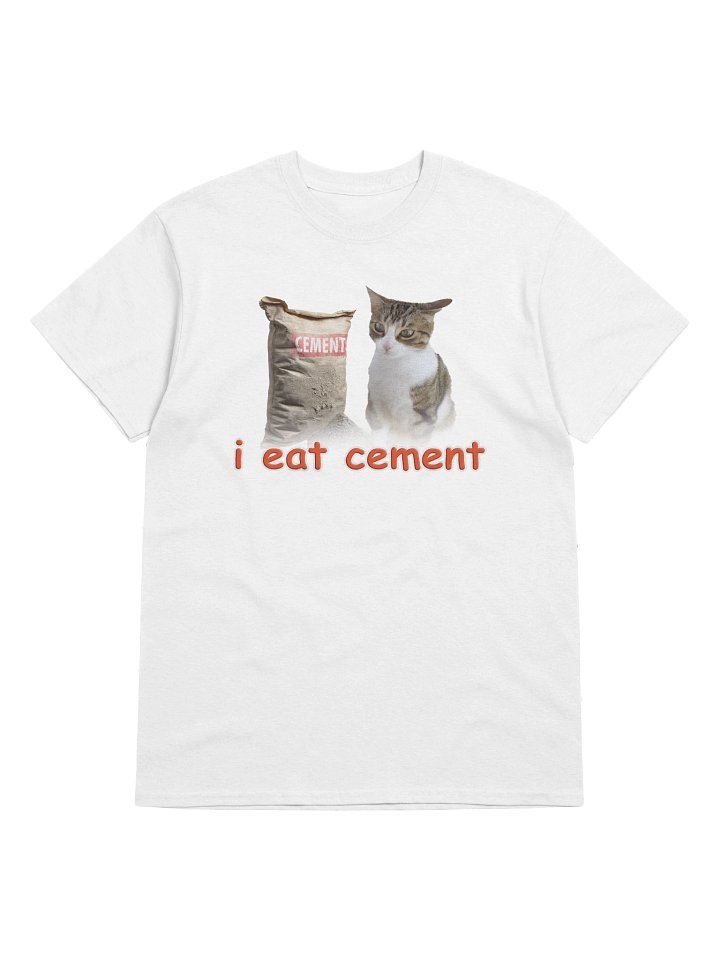 I eat cement cat T-shirt product image (5)