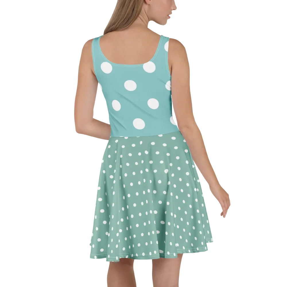 Aqua Mint Polka Dress product image (5)