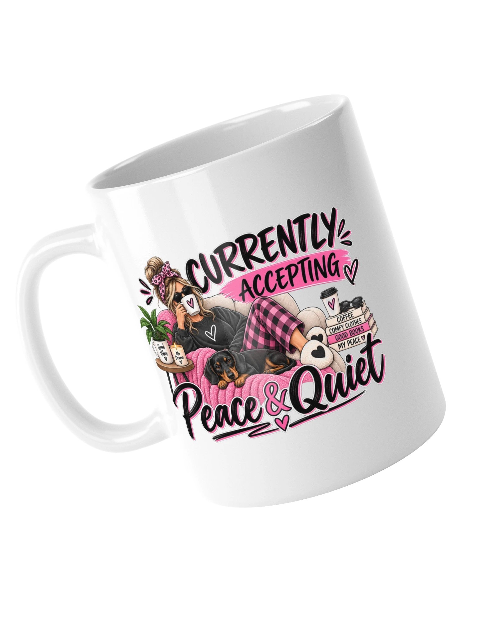 Peace & Quiet — White Glossy Mug product image (5)