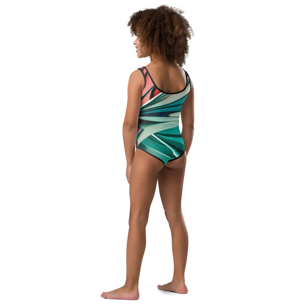 TDS Music Kids Abstract Swimsuit in Vibrant Colors (Sizes 2T-7) product image (10)