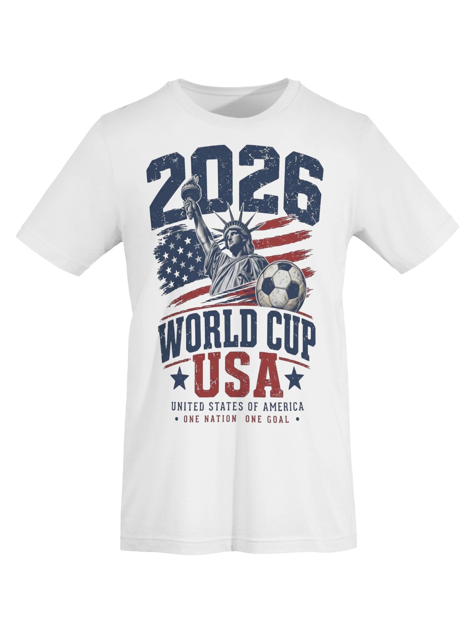 2026 Global Football Tournament USA Liberty One Nation One Goal Patriotic Soccer Tee product image (3)