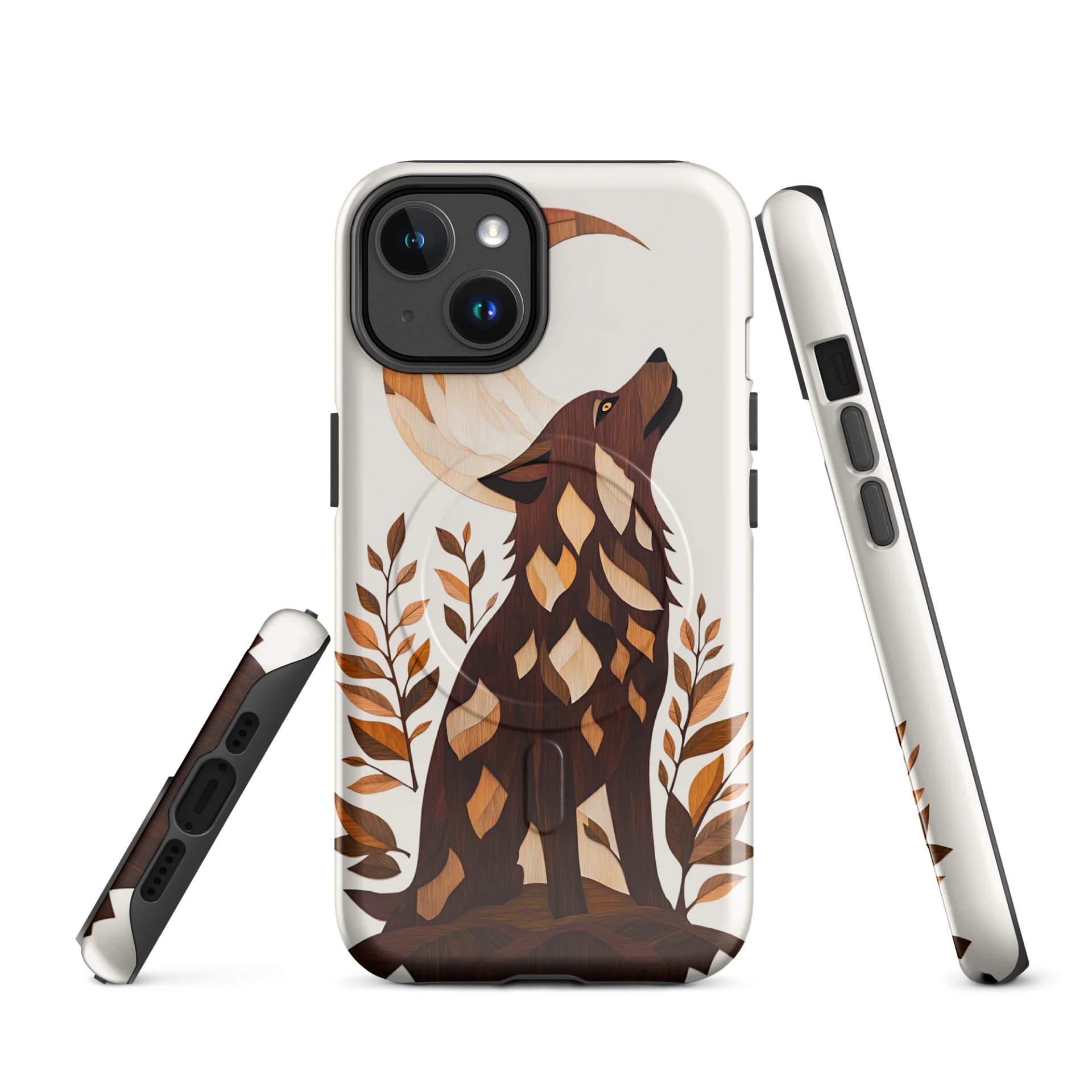 Mosaic Wolf iPhone® MagSafe® Tough Case product image (1)