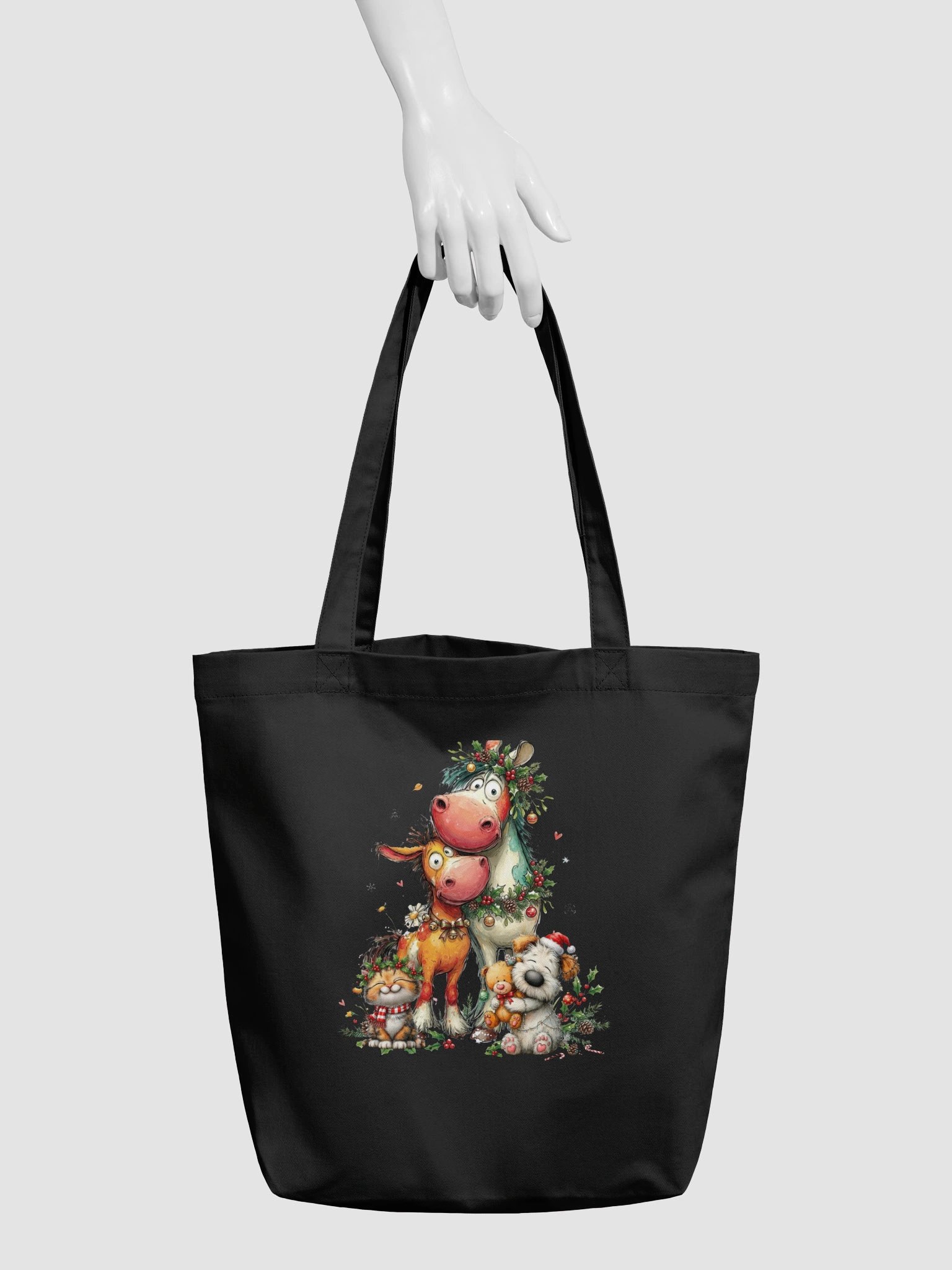 Whimsical Christmas Animals Tote Bag product image (6)