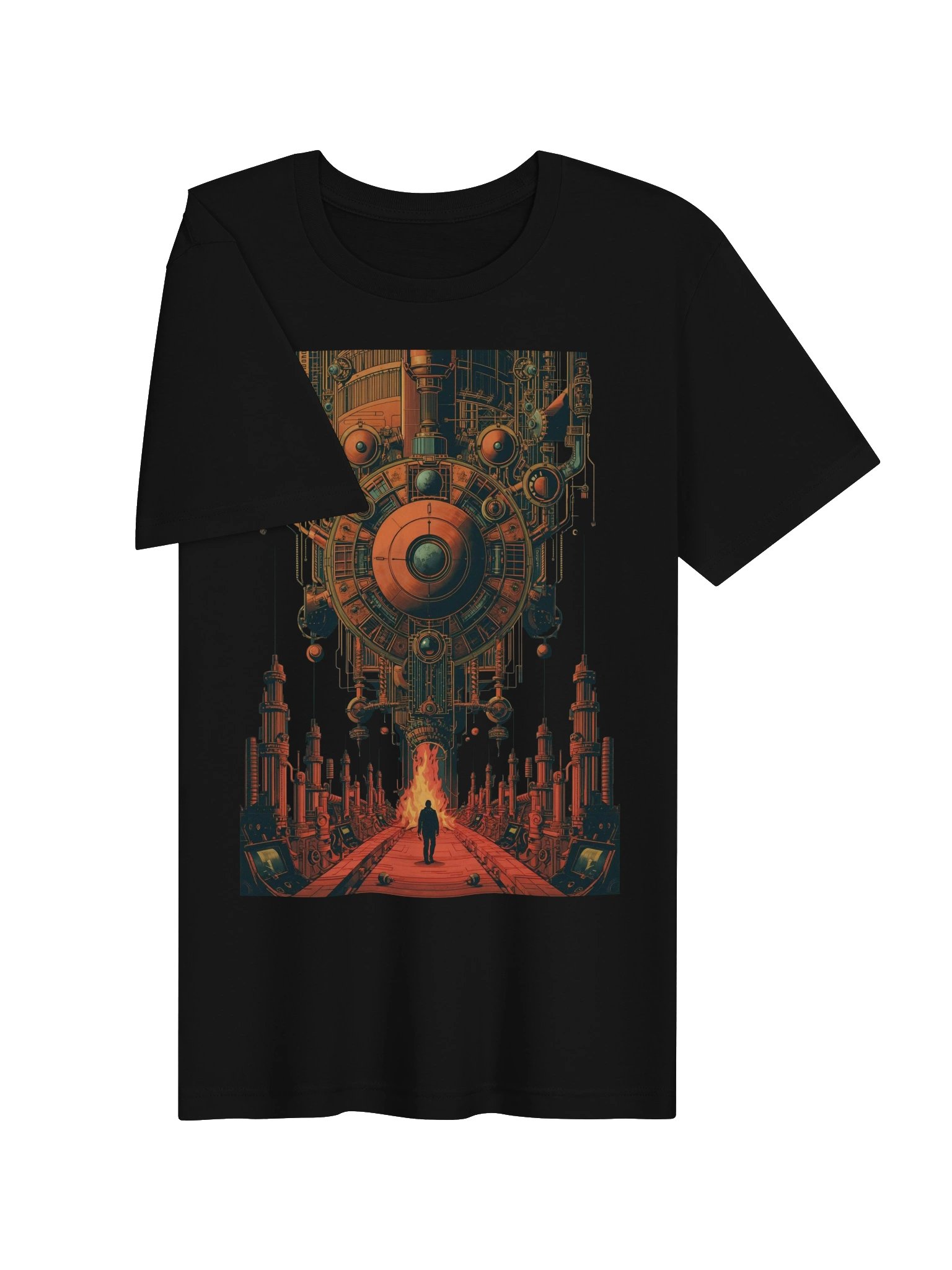 Retro-Futurist Machine Fire Lightweight T-Shirt product image (6)