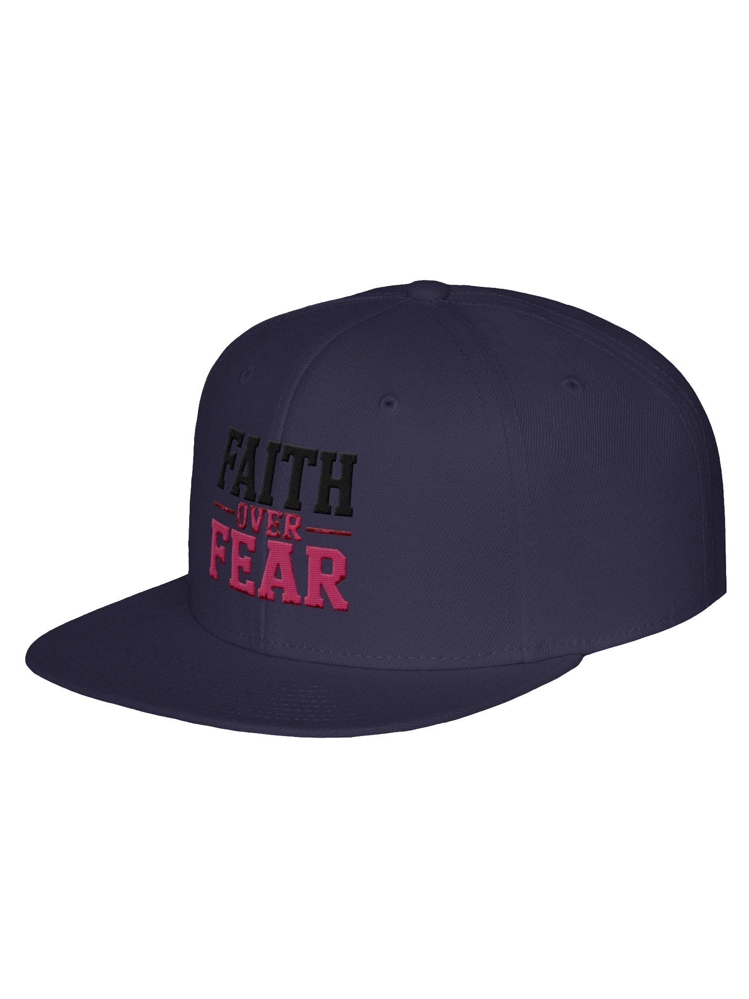 Faith Over Fear Embroidered Snapback Cap with Right Side Logo product image (9)