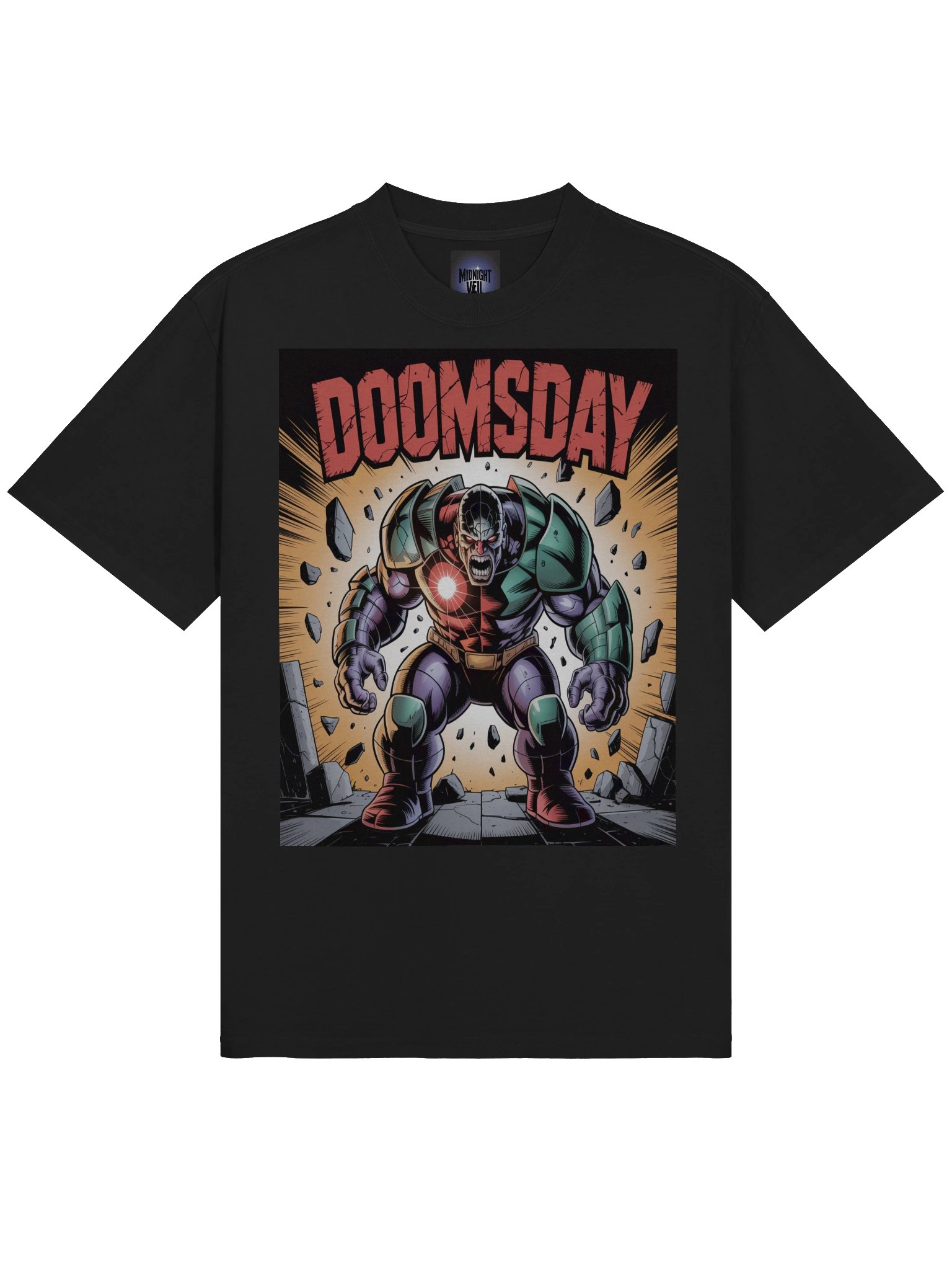 Apocalyptic Rampage: Doomsday Oversized Faded Tee product image (5)