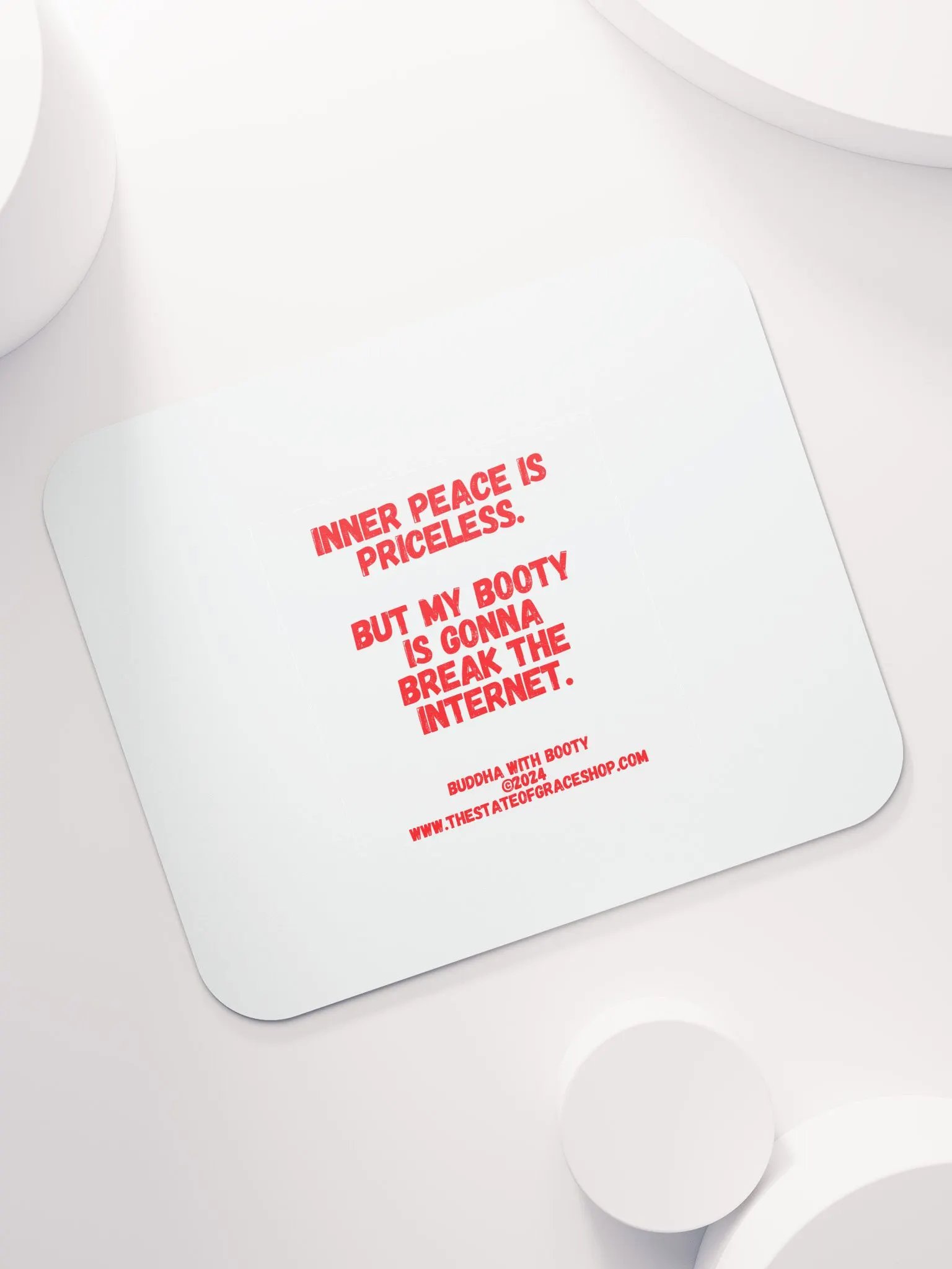 BUDDHA WITH BOOTY DESK MATS 4 U - “Inner peace is priceless. But my booty is gonna break the internet.” product image (7)