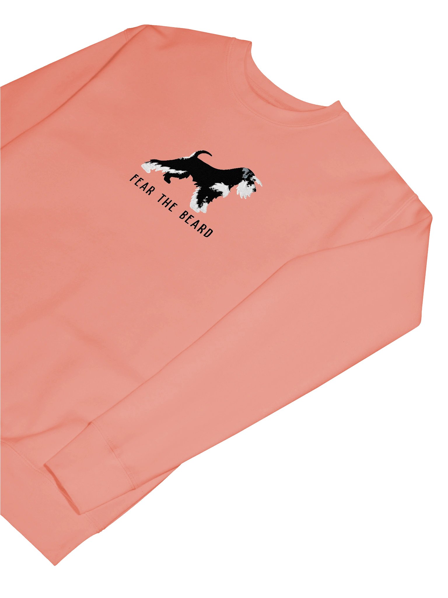 Fear the Beard Sweatshirt (Embroidered) of a Miniature Schnauzer(Black & Silver) product image (21)