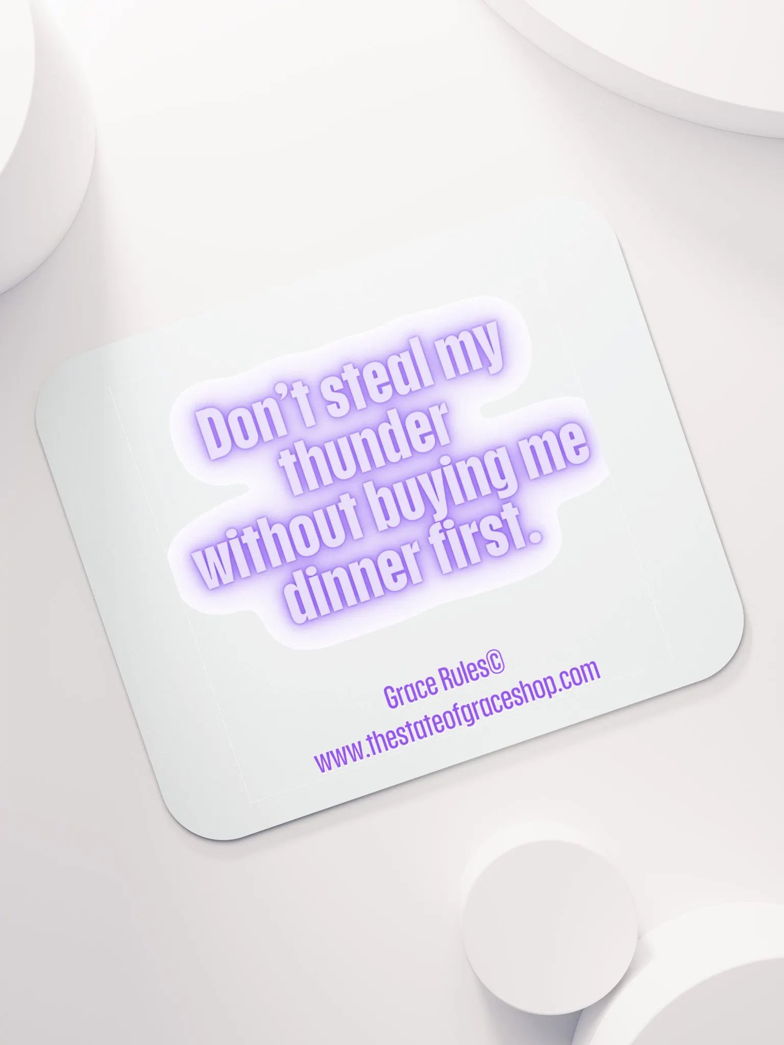 FUNNY DESK MATS 4 U “Don’t steal my thunder without buying me dinner first.” product image (7)