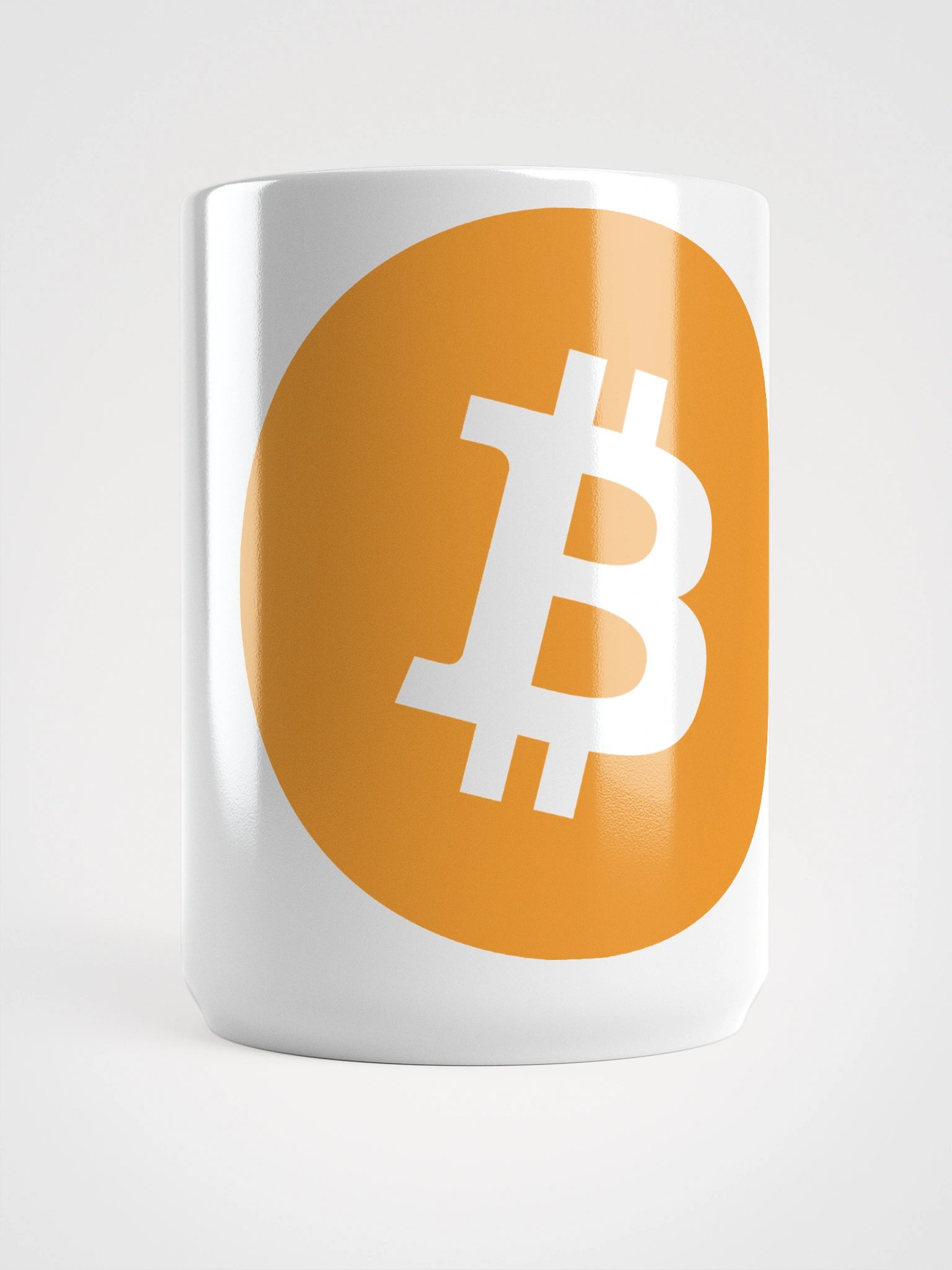 Bitcoin Symbol White Glossy Mug product image (5)