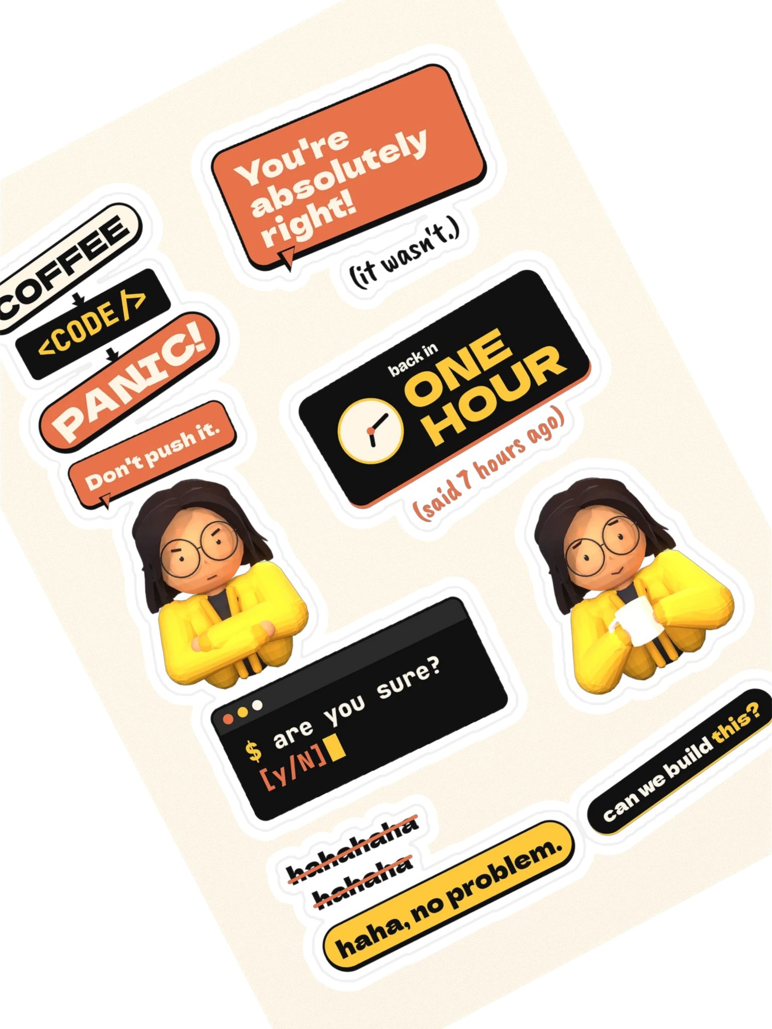 The whole sticker sheet (all 8) product image (1)