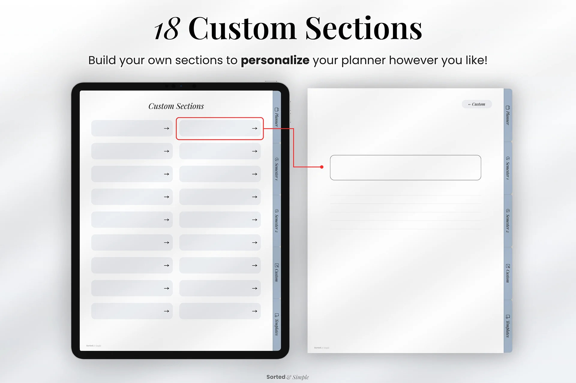 2026/2027 Mid-Year Student Digital Planner Portrait - Dusty Blue product image (7)