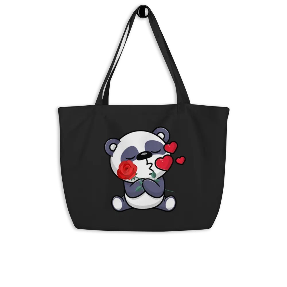 Panda Love Organic Tote Bag product image (8)