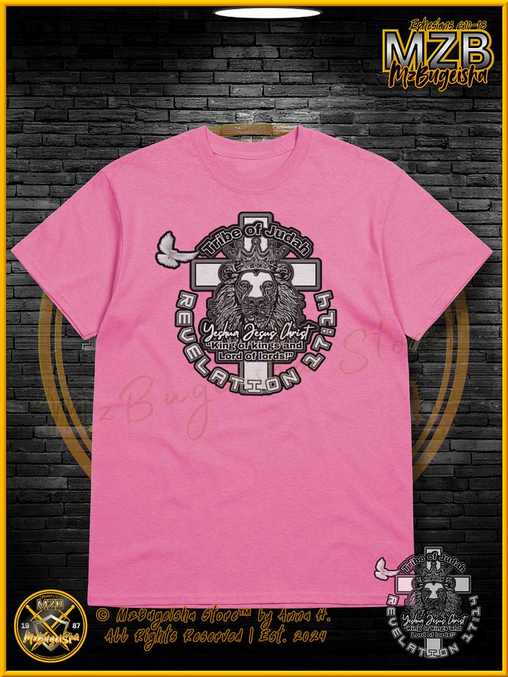 T-Shirt - MzBugeisha™ "Yeshua Jesus Christ King of kings " [V2/azalea] Faith Based T-Shirt By Anna H. product image (1)