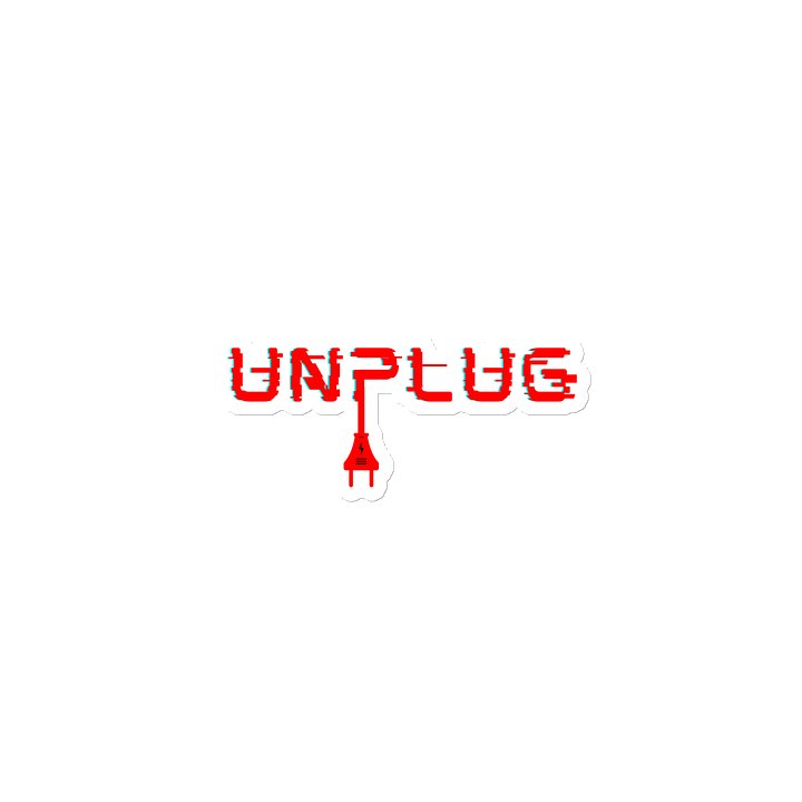 UNPLUG Logo Fridge Magnet product image (2)