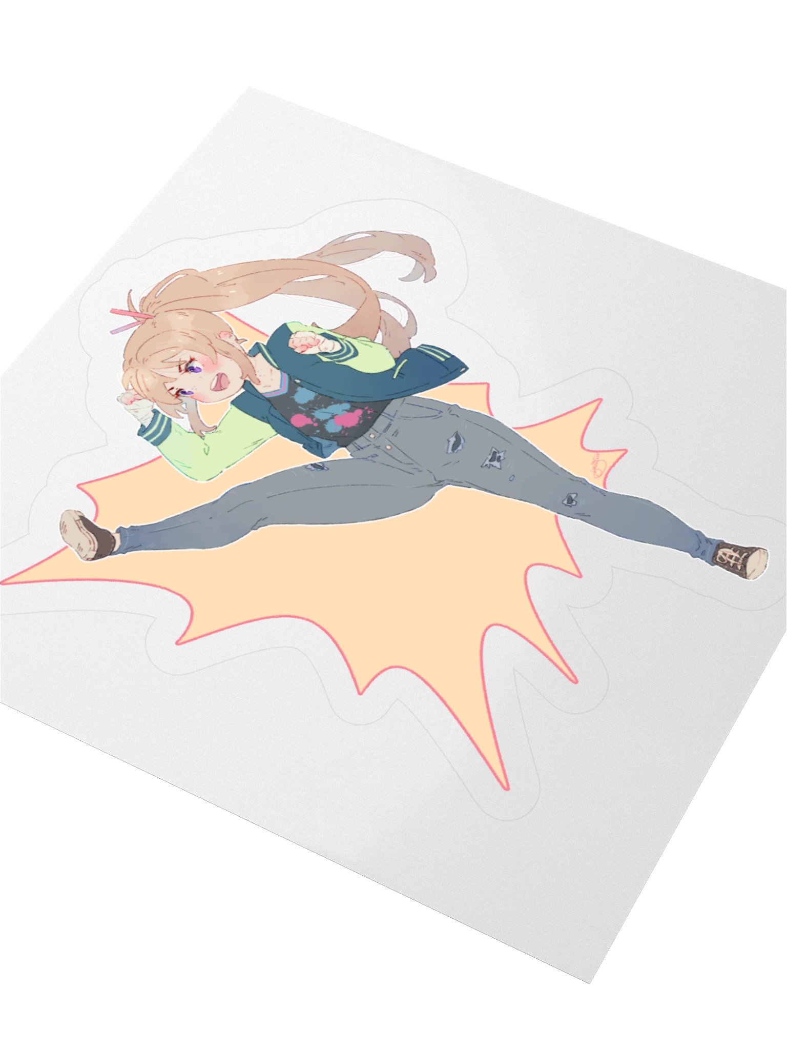 Chibi Kick Sticker – Surrender Comics product image (3)