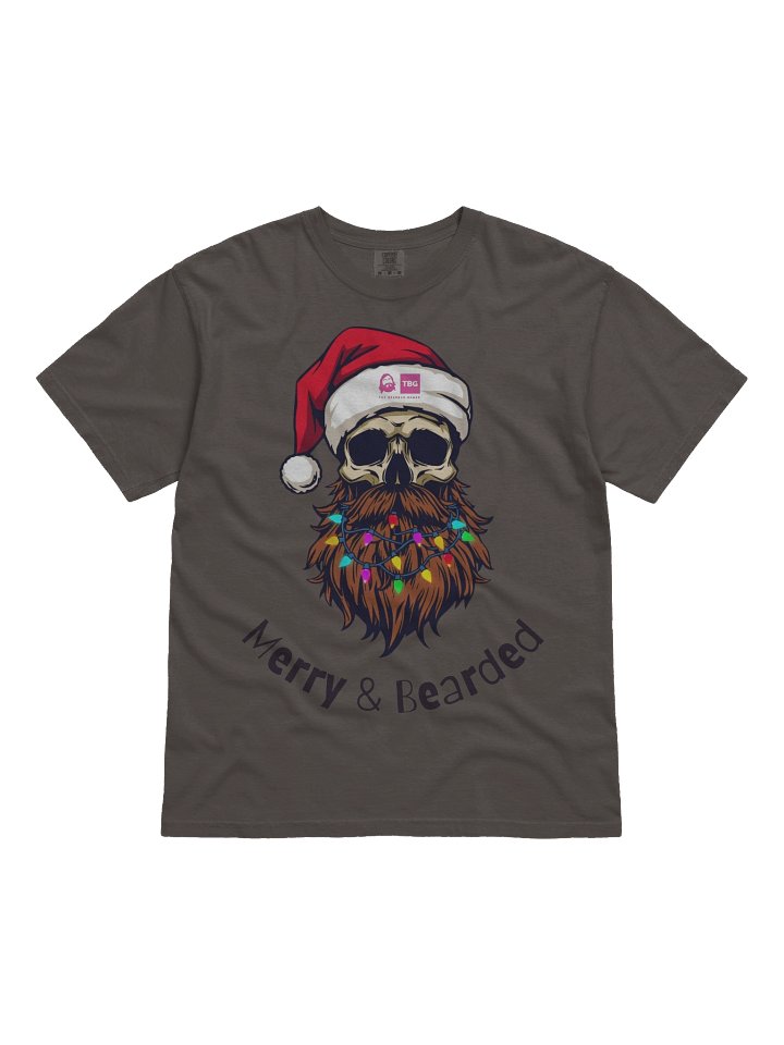 Merry & Bearded Skull Santa T-Shirt product image (2)