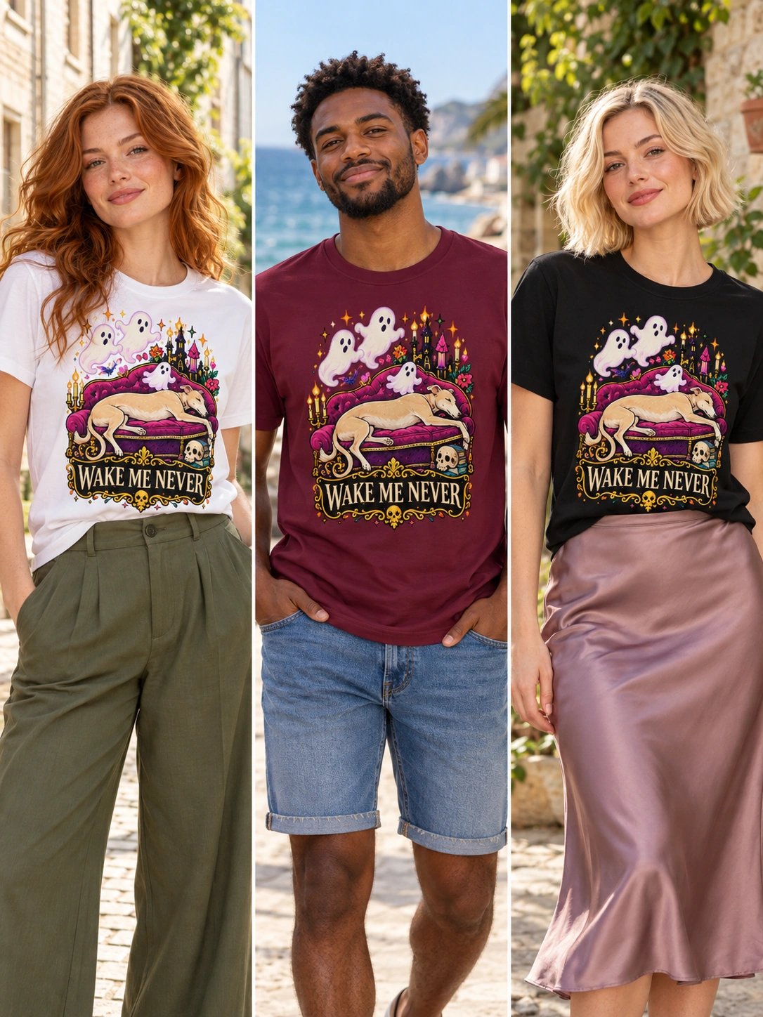 Greyhound Halloween T-Shirt – Wake Me Never product image (4)