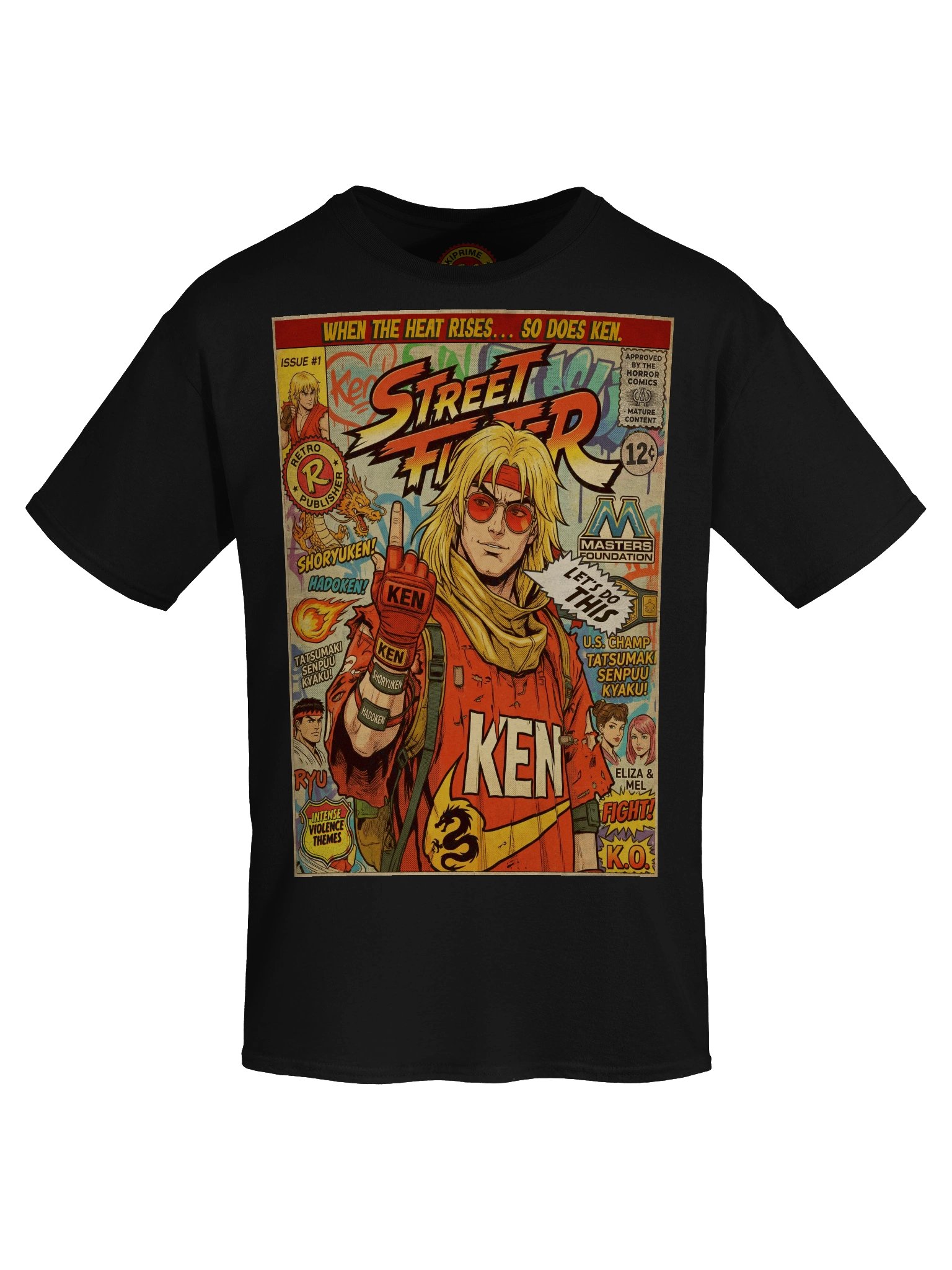 Street Fighter Ken Comic Art T-Shirt product image (5)