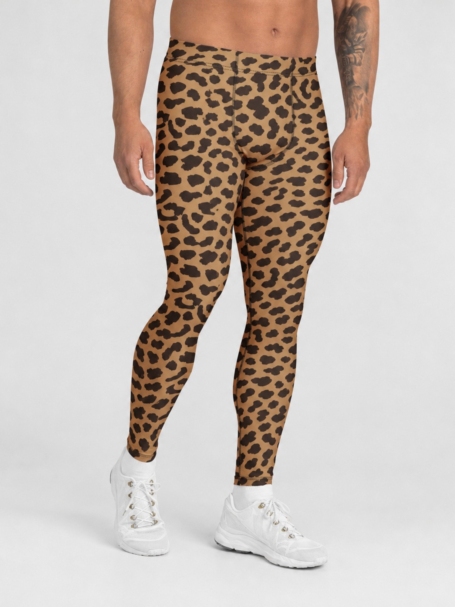 Bold Leopard Skin Pattern Mens Leggings Activewear product image (5)