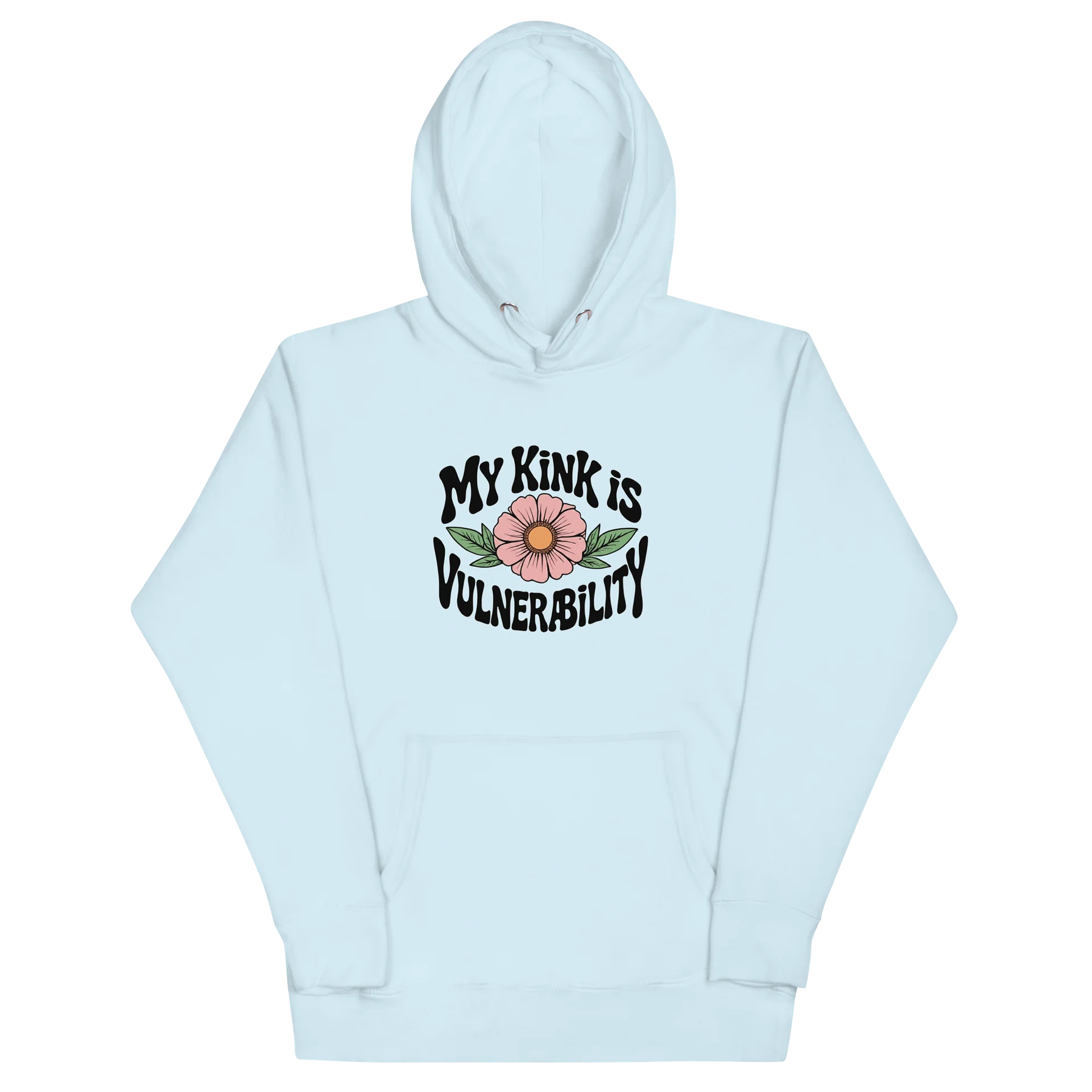 “My Kink Is Vulnerability” Light Blue Unisex Hoodie product image (2)