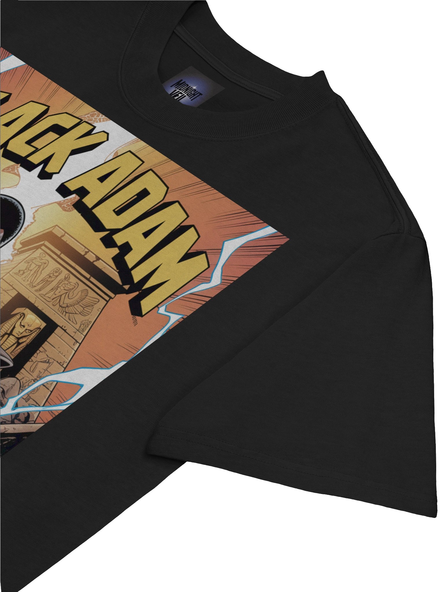 Black Adam Power of Shazam Oversized Faded T-Shirt – Kahndaq Eclipse Fury product image (7)