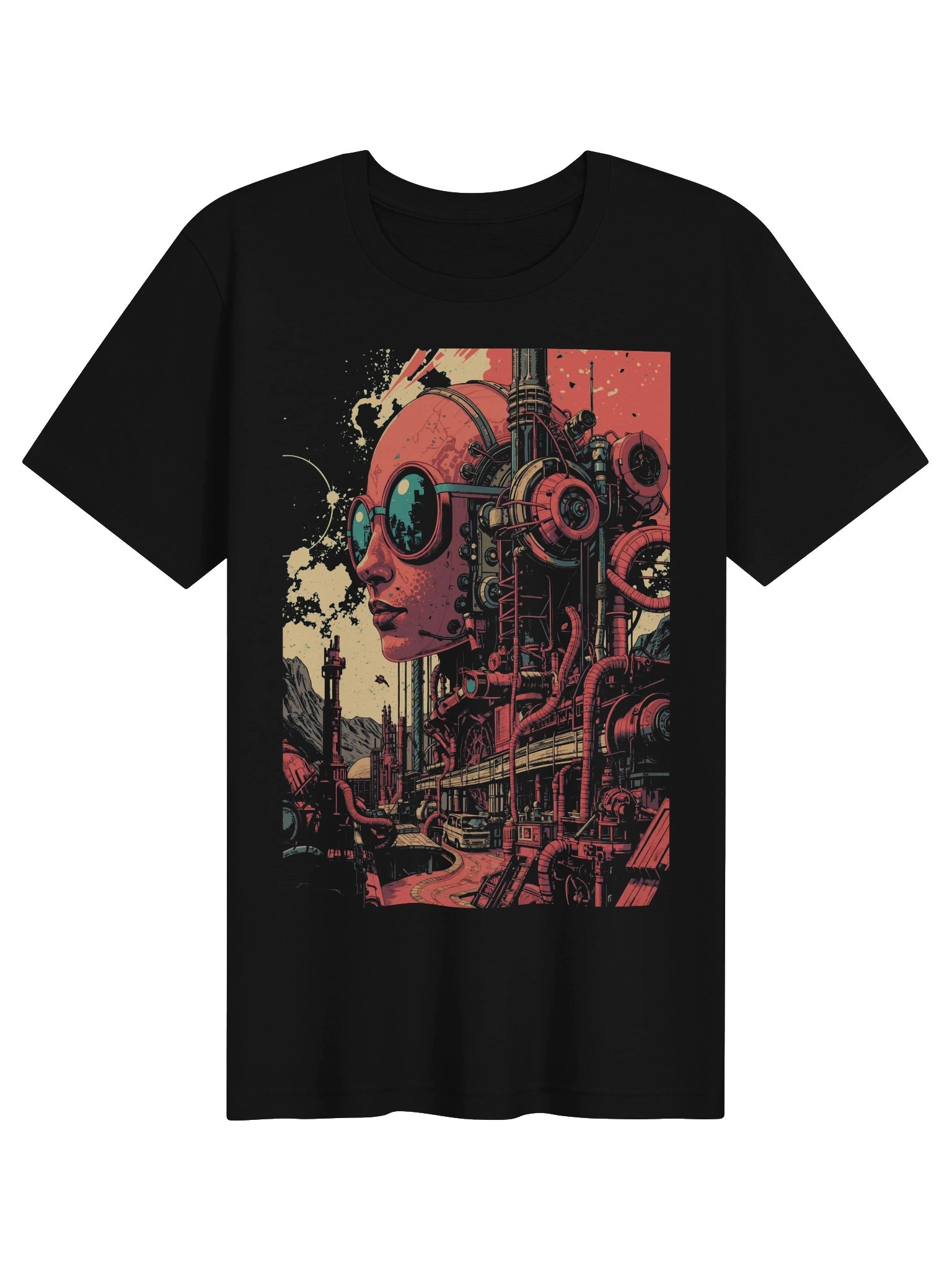Retro-Futurist Mechanical Giant Lightweight T-Shirt product image (1)