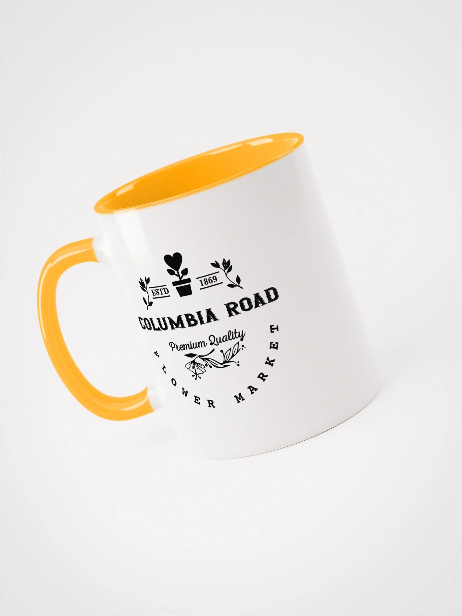 Columbia Road Market Peek-a-Boo Ceramic Mug (Orange Floral) product image (3)