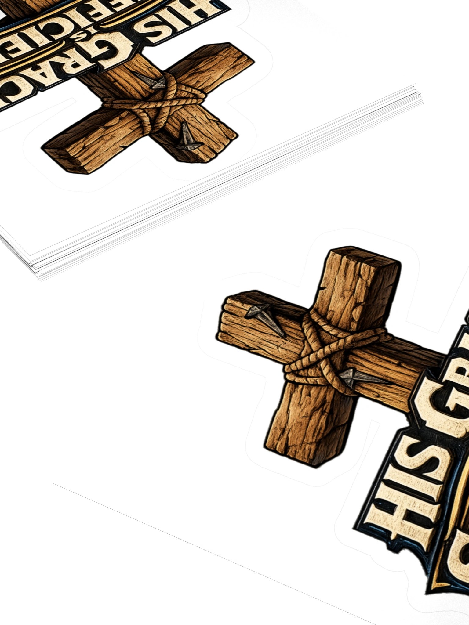 His Grace Is Sufficient Cross Sticker product image (4)