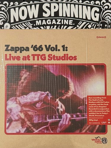 Frank Zappa ‘66 Vol .1
Live at TTG Studios 
Video review due this week