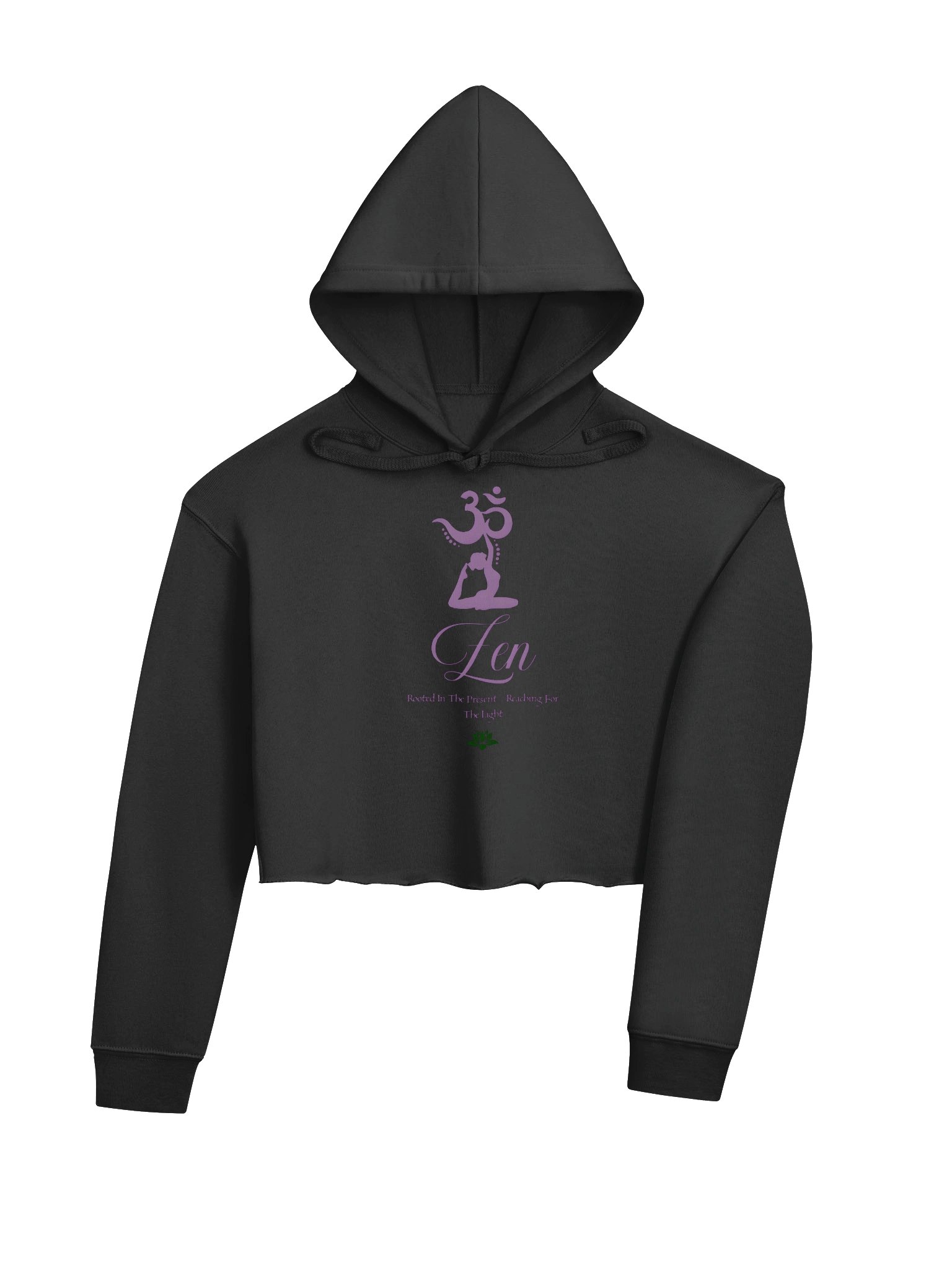 Zen Om Meditation Crop Hoodie product image (4)
