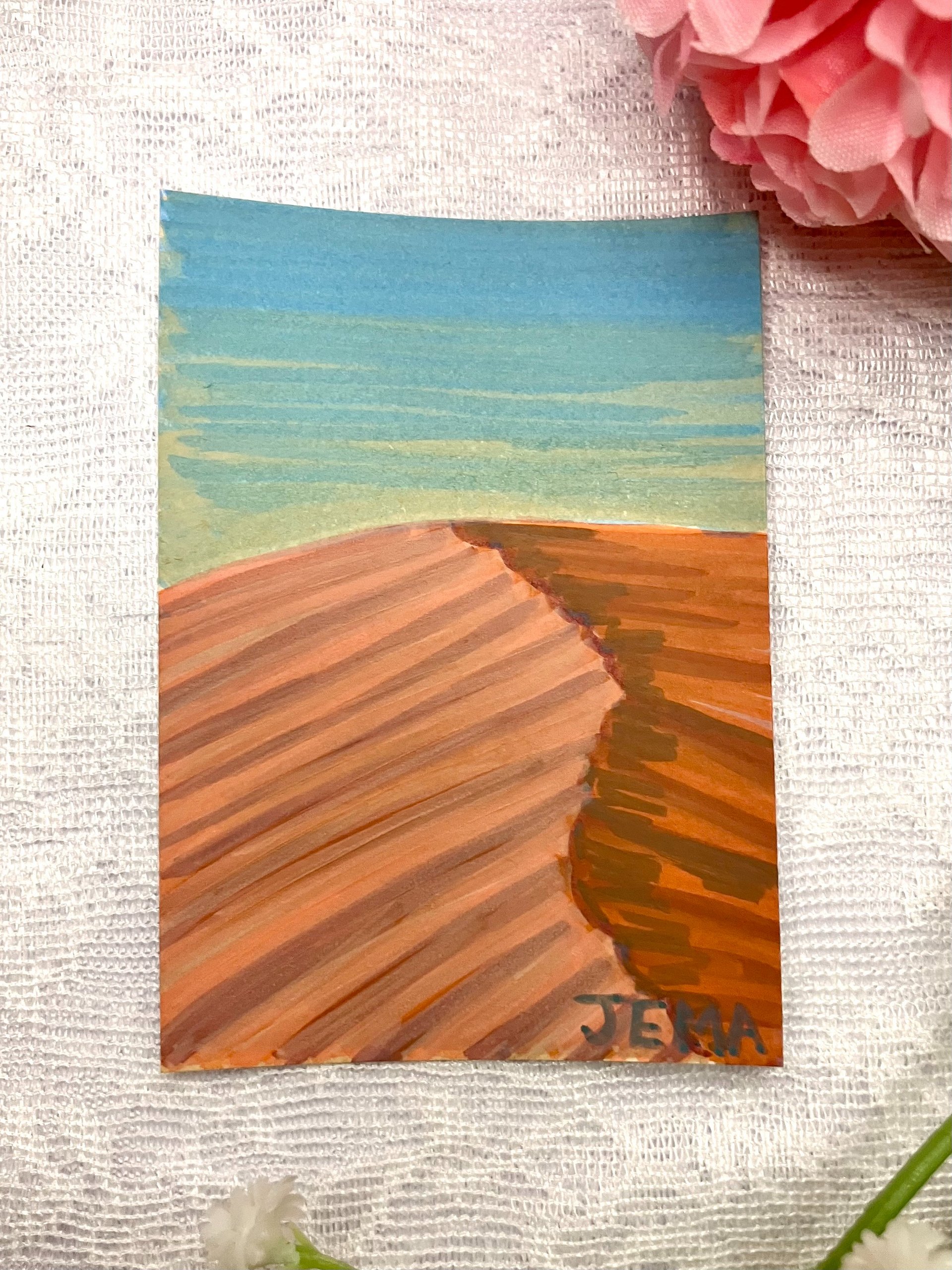 Desert Dunes ACEO Original Marker Artwork product image (1)