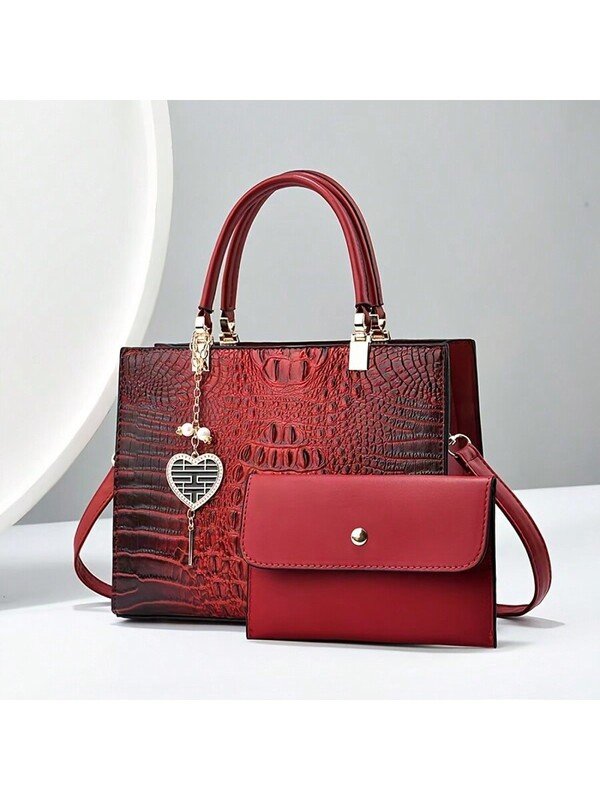 New European And American Fashion Crocodile Pattern Single Shoulder product image (1)