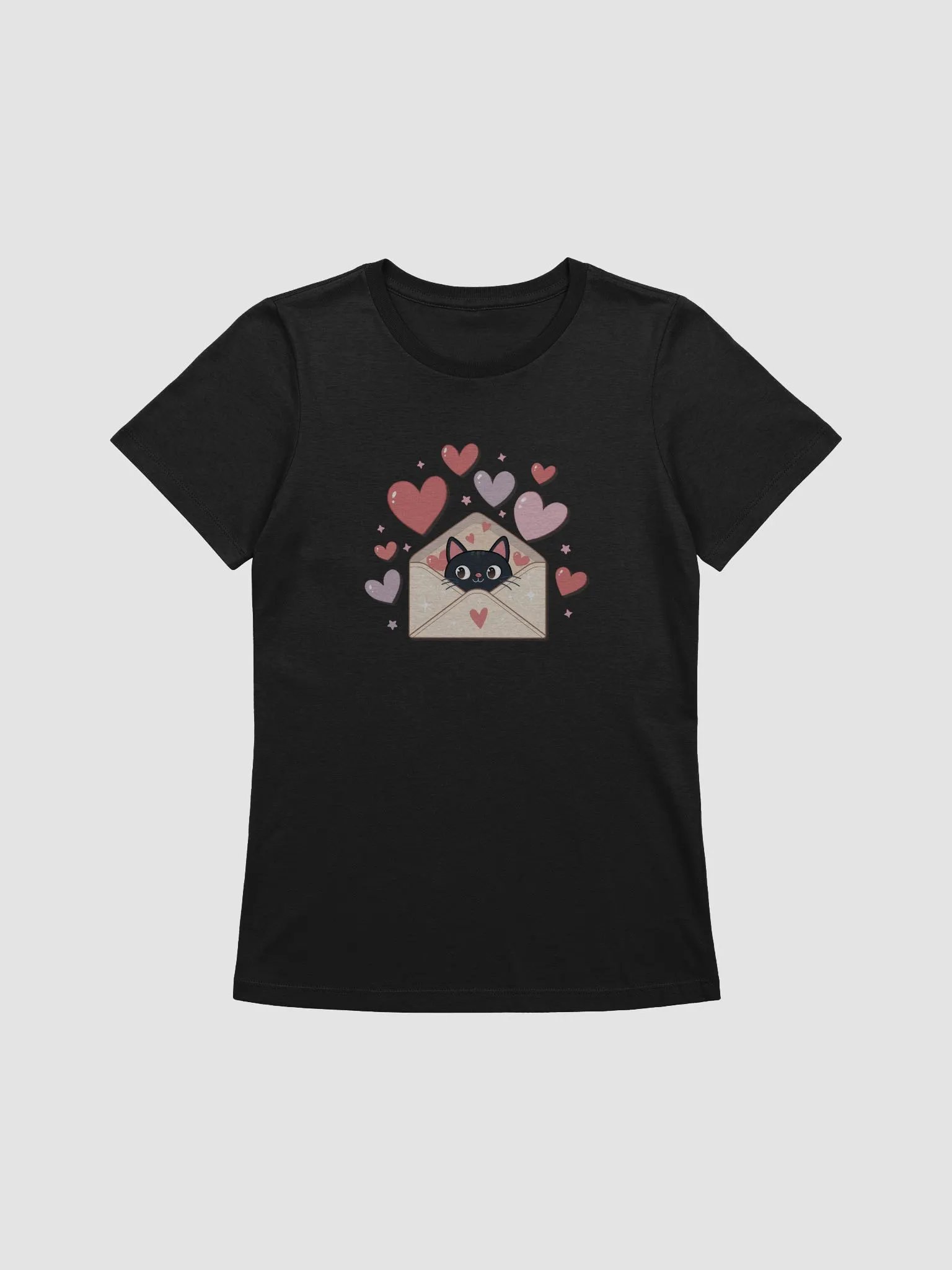 Feline Valentine Envelope - Relaxed-fit T-Shirt product image (4)