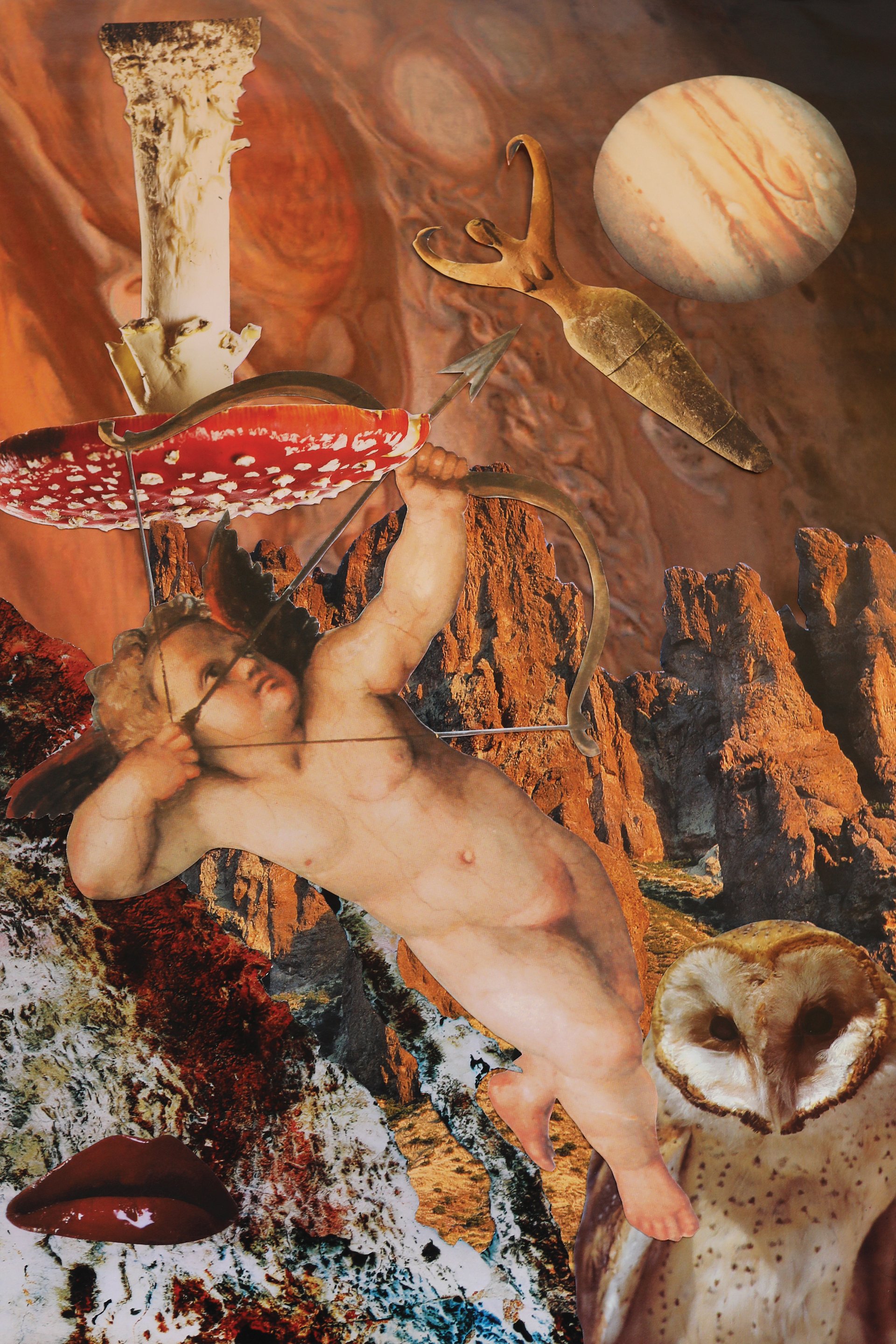 mythos|ethos series - "lust" 12"x18" collage print product image (1)