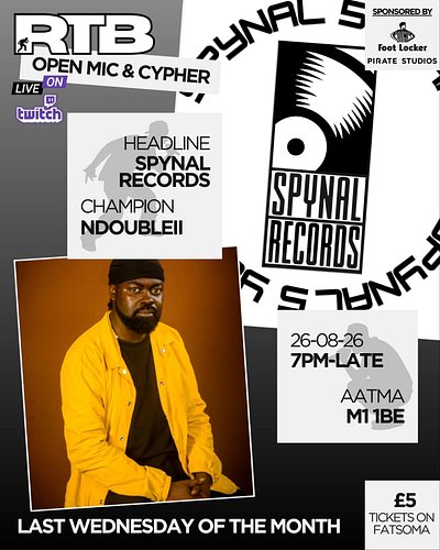 Get yourself down to @raisethebarmcr to see some seriously talented artists, Then the Spynal Records family headline the show...