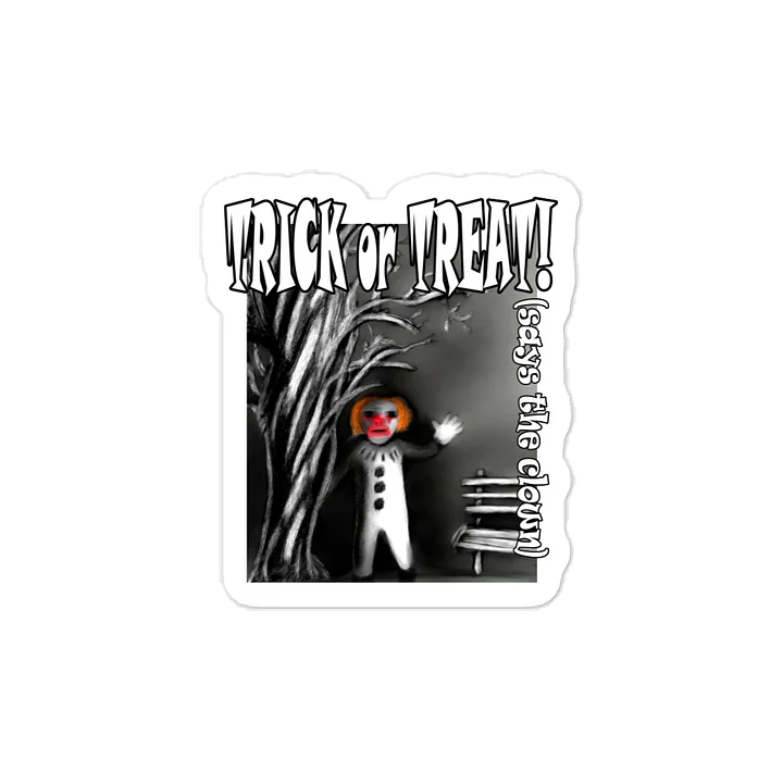 Clown "Trick or Treat" Kiss-Cut Vinyl Decals product image (1)