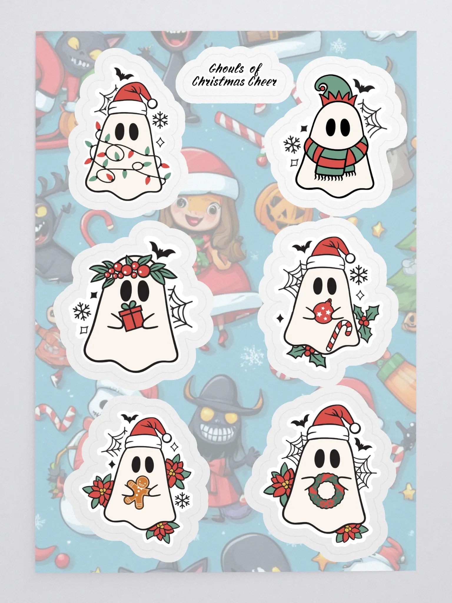 Ghouls of Christmas Cheer Sticker Sheet product image (3)