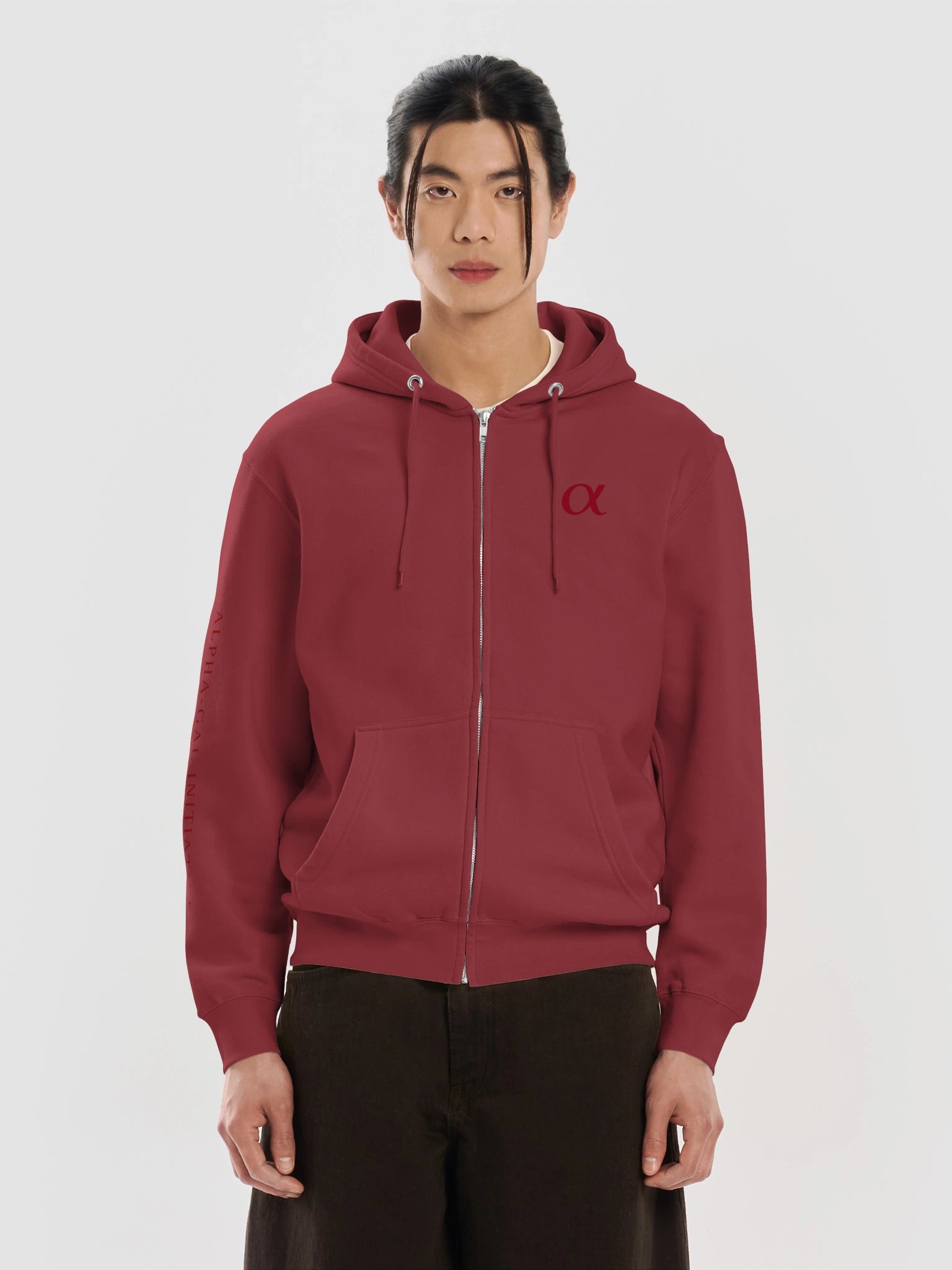 Burgundy / Oxblood Unisex Zip Hoodie product image (5)
