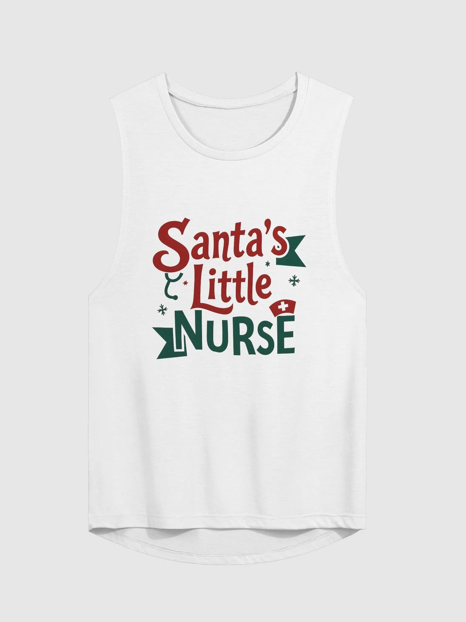 Santa's Little Nurse Flowy Muscle Tank product image (2)