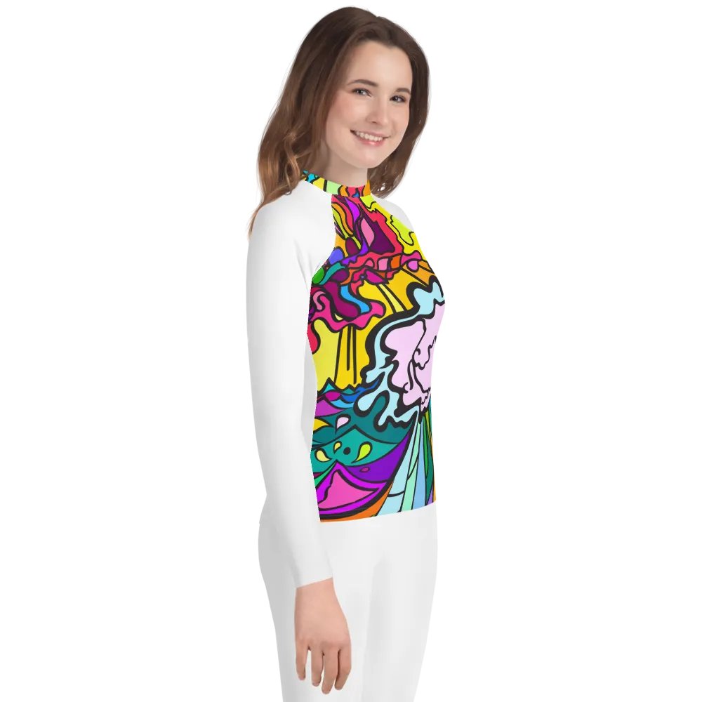 Psychedelic Wave Youth Rash Guard - Wave at Sunset product image (4)